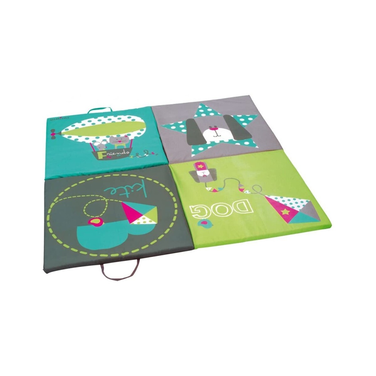 Alfombra antigolpes colchón para cuna plegable Olmitos 120x120x3cm 