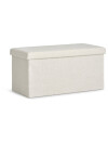 Puf NYSTED 76x38 con almacenaje felpa blanco Puf NYSTED 76x38 con almacenaje felpa blanco