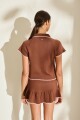 TOP ZIP KNIT Chocolate