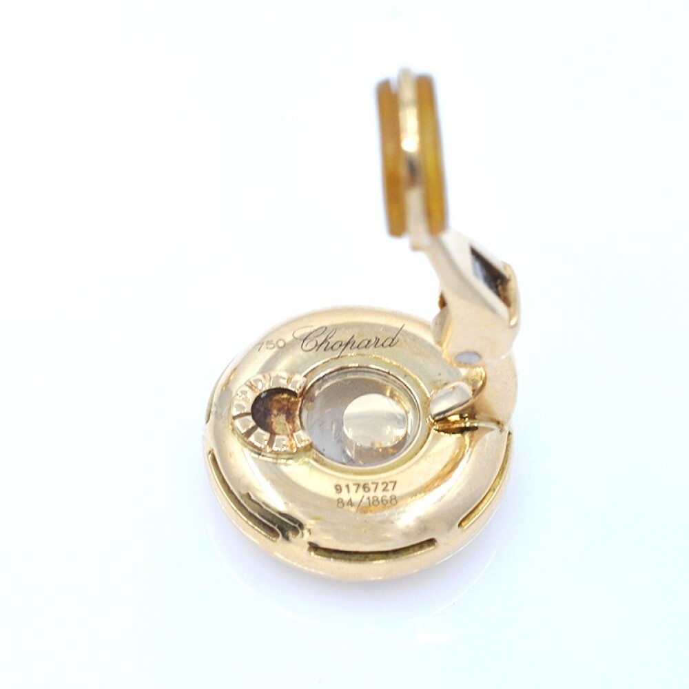 Par de caravanas Chopard Happy Diamonds modelo 84/1868 en oro 18k y brillantes Par de caravanas Chopard Happy Diamonds modelo 84/1868 en oro 18k y brillantes