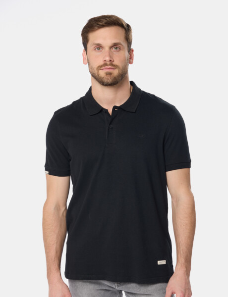 REMERA POLO JERSEY RAYADA Negro