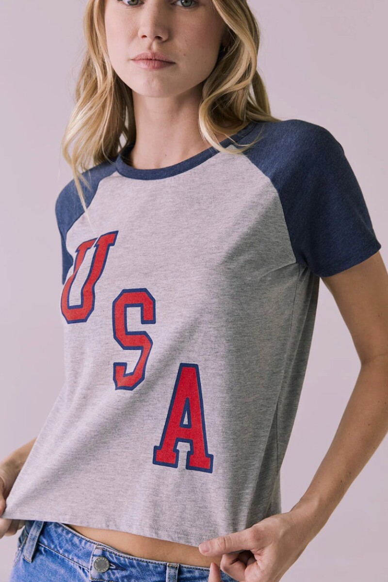 CAMISETA USA Gris