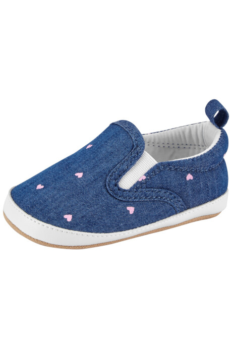 Zapatillas jean, diseño diseño corazones Sin color