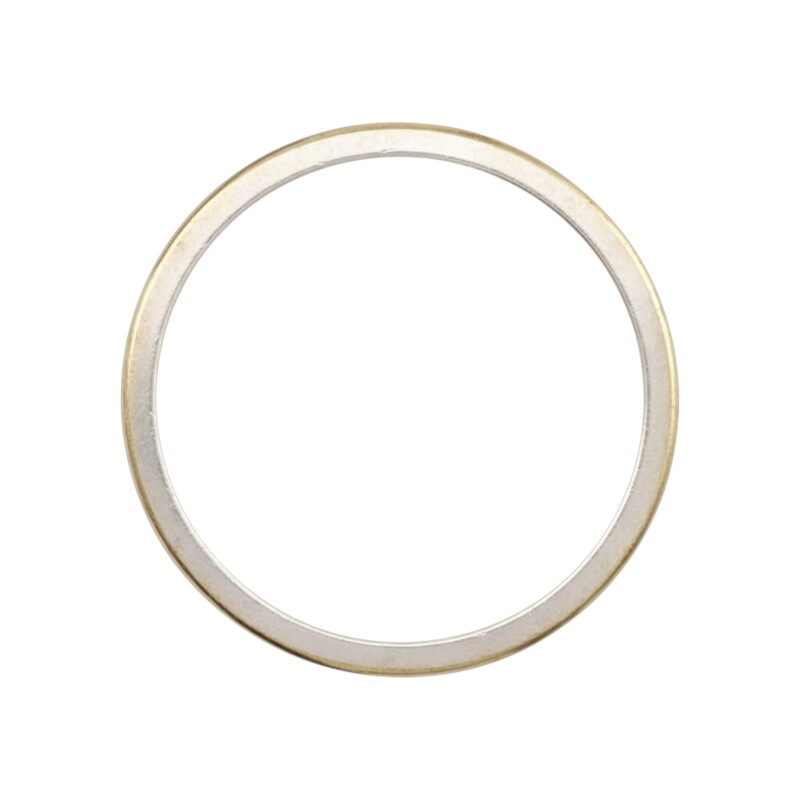 Anillo Numeros romanos-Plata y Oro-Sin Piedra-AN5141 sinpiedra