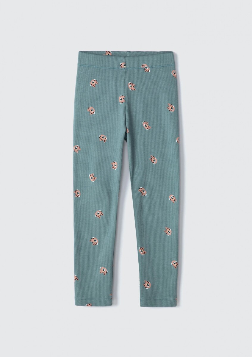 CALZA CON ESTAMPADO - VERDE 