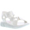 Sandalias de Niña MINI Miss Carol GRETA con cintas y velcro Blanco