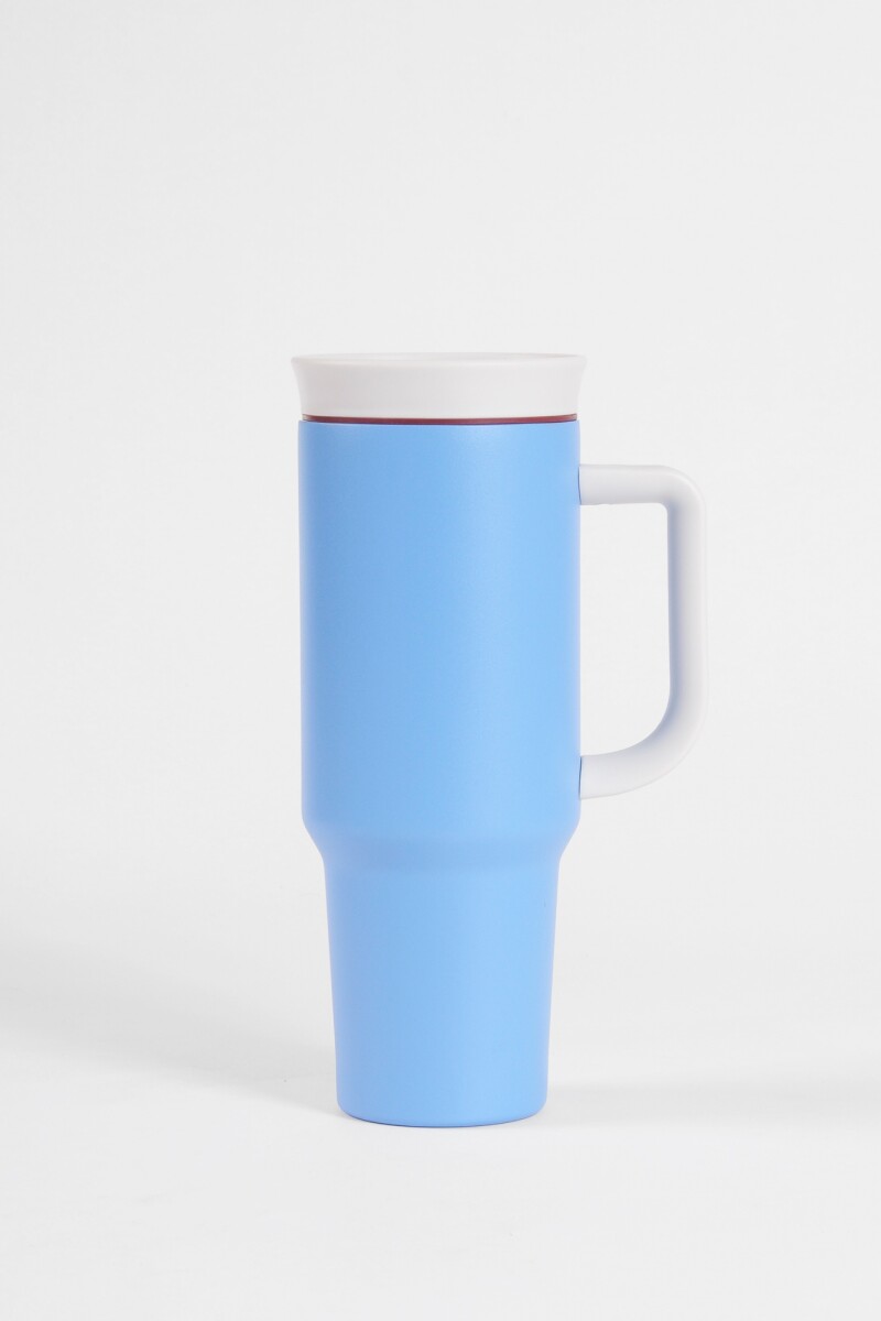 Mug vaso acero 1180 ml celeste