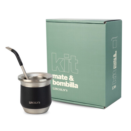 Kit Mate y Bombilla Lincoln's Amaranto Negro Kit Mate y Bombilla Lincoln's Amaranto Negro