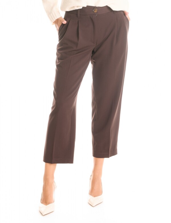Pantalon Pinzas MARRON