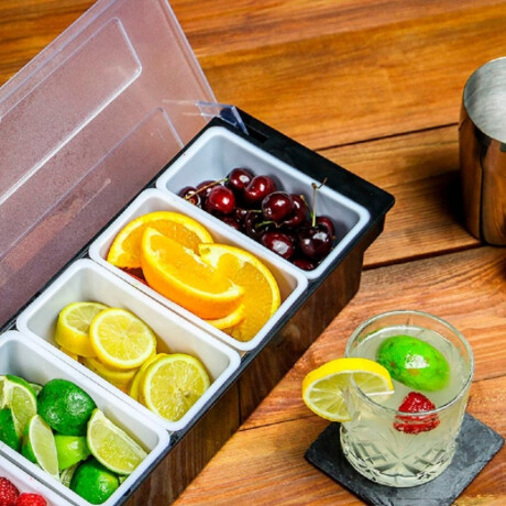 Contenedor Organizador de Alimentos con Tapa x6 de Plástico Contenedor Organizador de Alimentos con Tapa x6 de Plástico