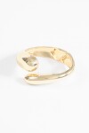 Brazalete cuff wavy dorado
