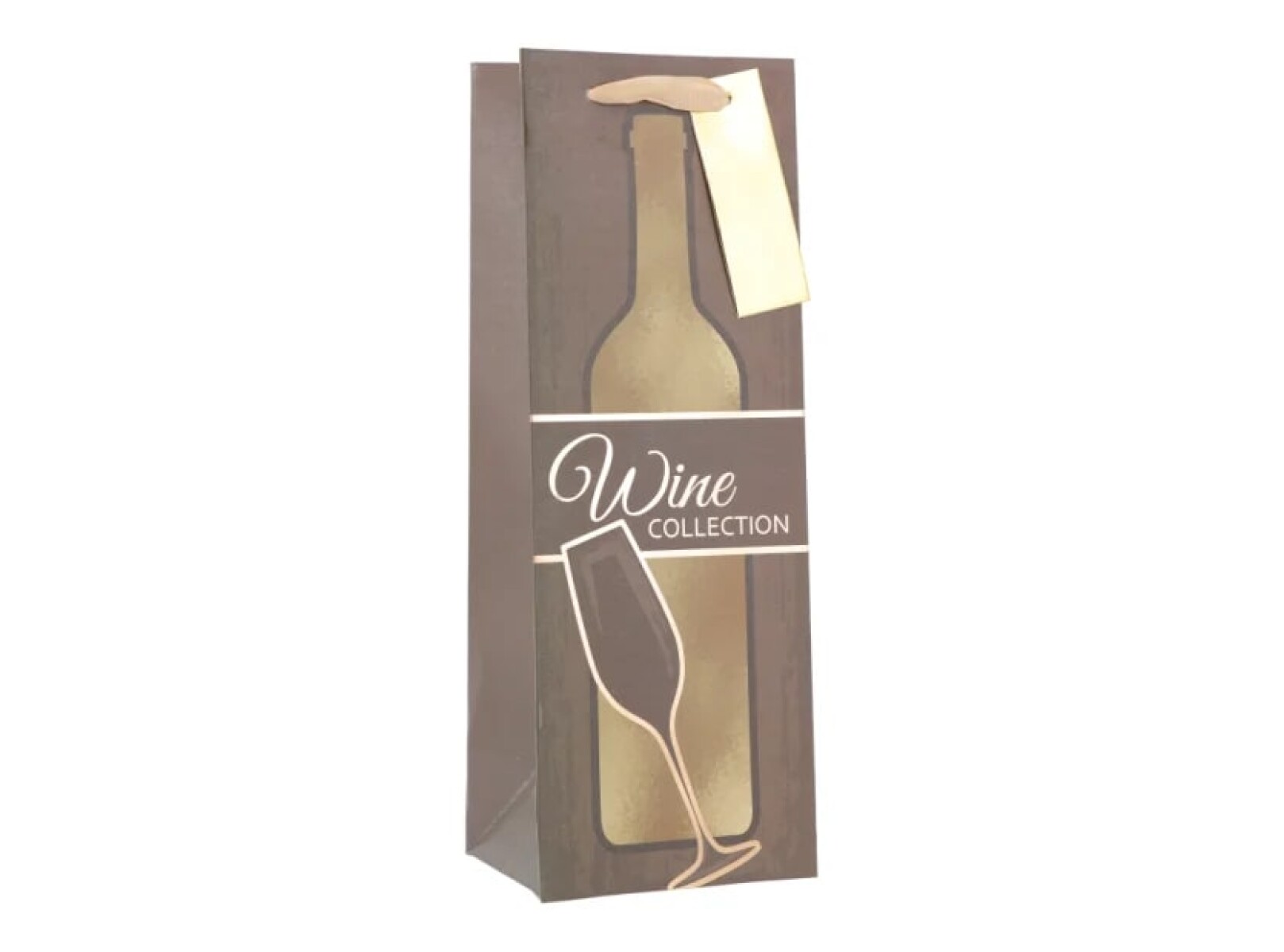 Bolsa Botella Top "Wine" Colores - Marron 