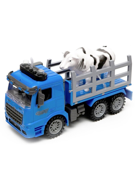 Camión de carga a fricción con luces y sonidos incluye vaca Camión de carga a fricción con luces y sonidos incluye vaca