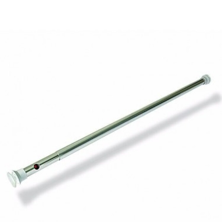 BARROTE PALO PARA CORTINA 70 -120 CM PLATA