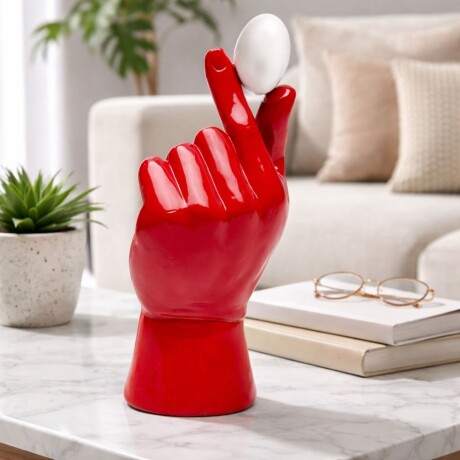 DECORACION HOLDING HEART ROJO - -