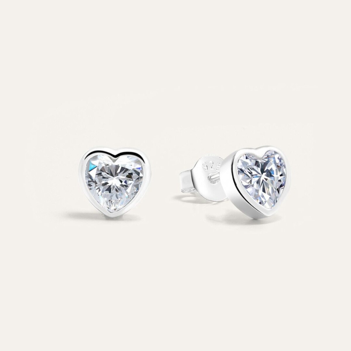 Caravanas Heart - Plata 925 