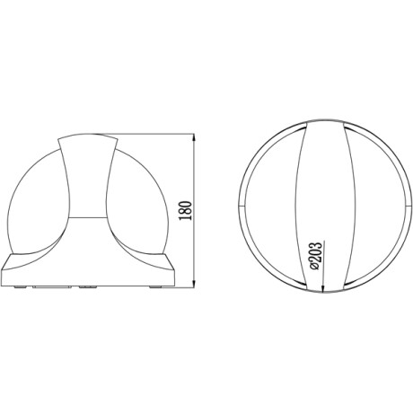 Luminaria aplique led bocha IP65 13W Luminaria aplique led bocha IP65 13W