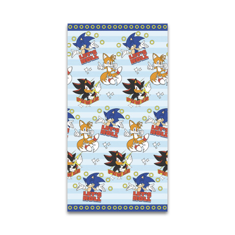 Colcha Infantil Sonic 1 Plaza 100% Microfibra CELESTE