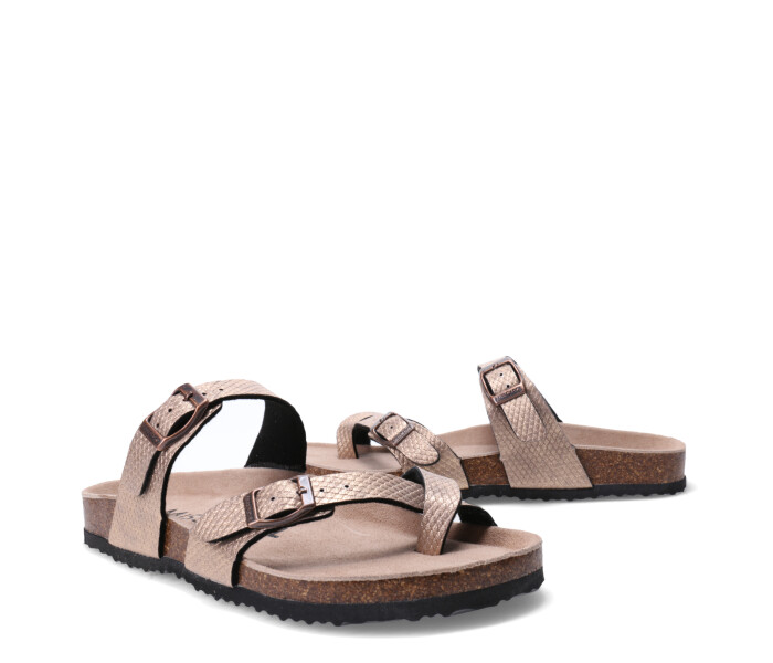 Sandalia BIRKANA descalza Pewter