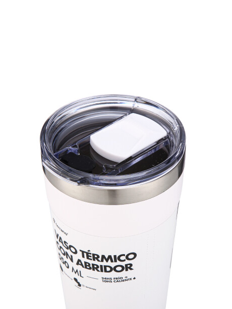 Vaso Acero Inox. 600mL. Blanco