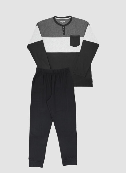 67-1823 pijama negro/gris Negro