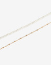 Collares Cortos Perla Collar Corto Multicadena Perla - Dorado