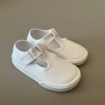 Guillermina De Lona Canvas Toddler Lisas Del 22 Al 26 Blanco