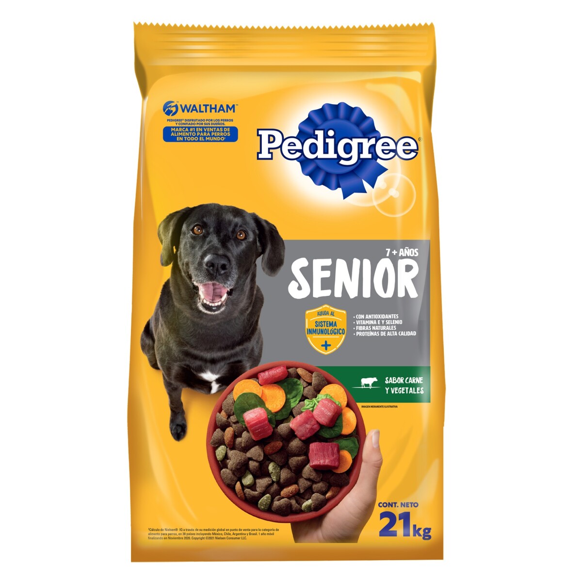 PEDIGREE ADULTO 7+ AÑOS 21 KG 