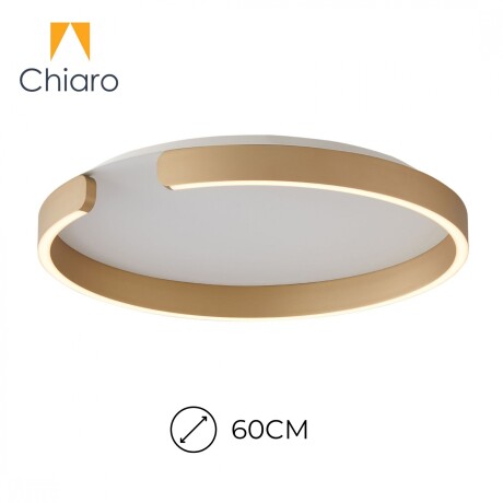 Plafón LED, Diseño anillo cortado, Dimerizable 40W 60CM DORADO