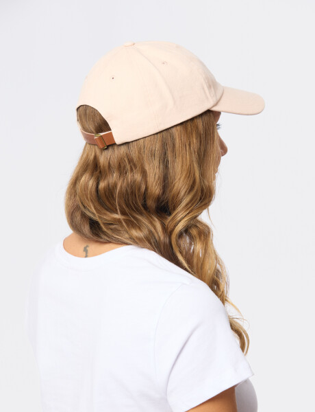 GORRO CON VISERA DE LONA Coral