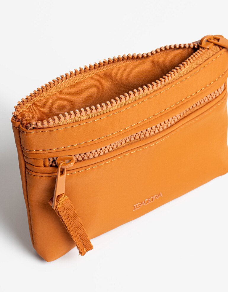 Monederos Nylon Monedero De Material Reciclado - Marron Camel