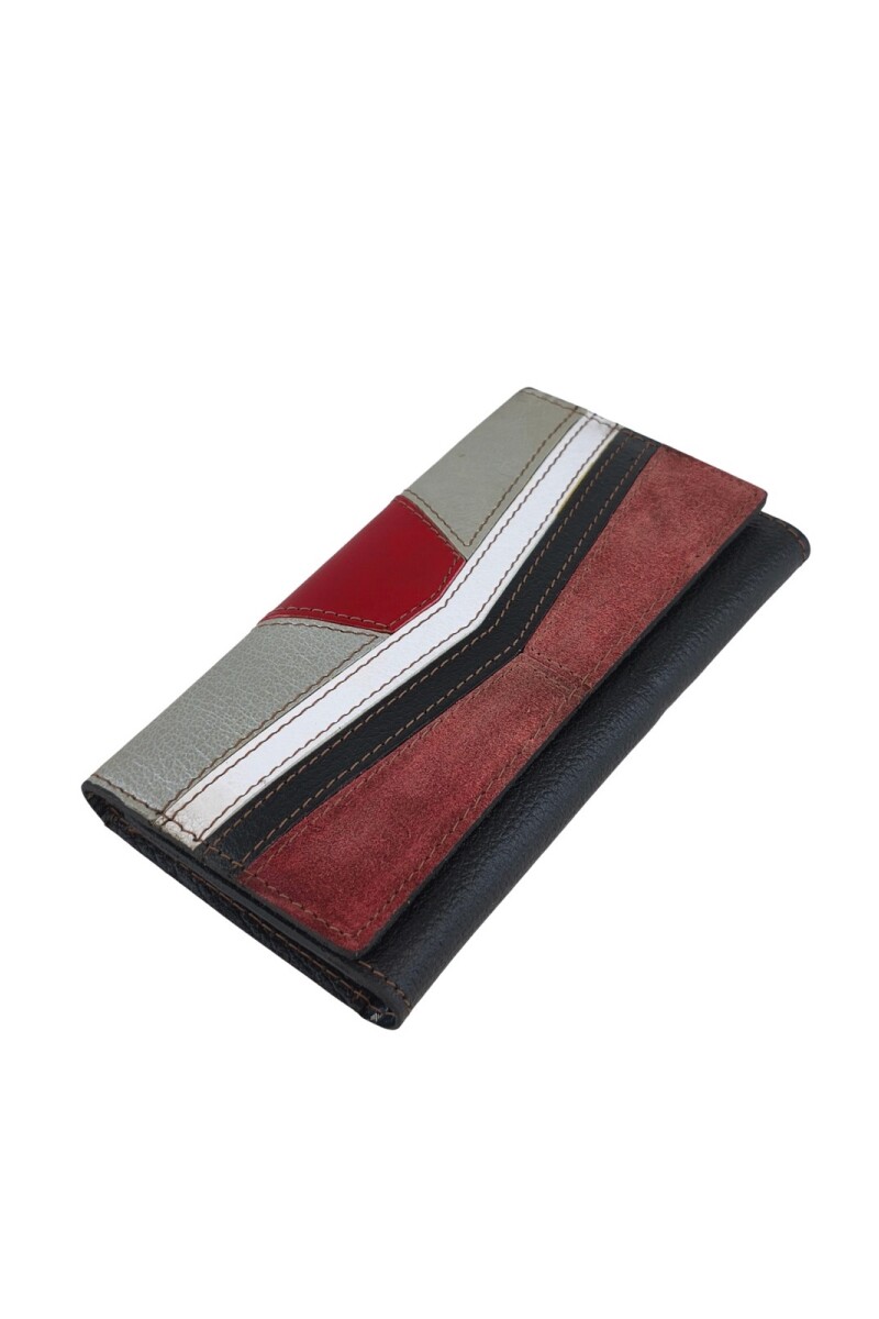 Billetera patchwork 100% cuero opción 4