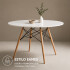 Mesa Comedor ComboHome Eames Redonda Laqueada 100Cm Premium Blanco 1