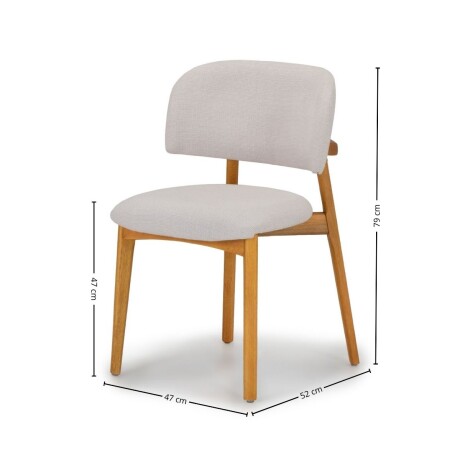 Silla Cora - Tela Rústica T1960 (Natural)