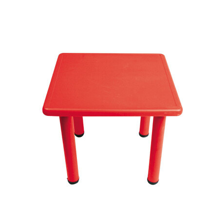 Mesa Cuadrada de Plástico y Metal para Niños 60x60cm Rojo