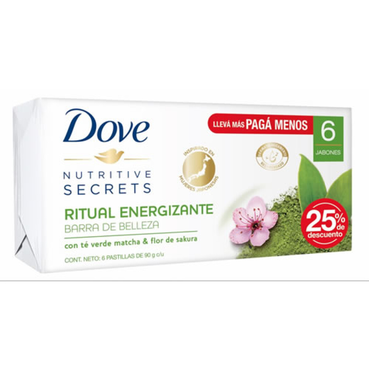 Pack Jabón Dove Ritual x6 90 g – Limpieza y Cuidado Suave -25%