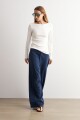 Remera escote bote blanco