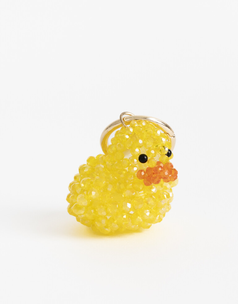 Llavero Strass Amarillo Medio