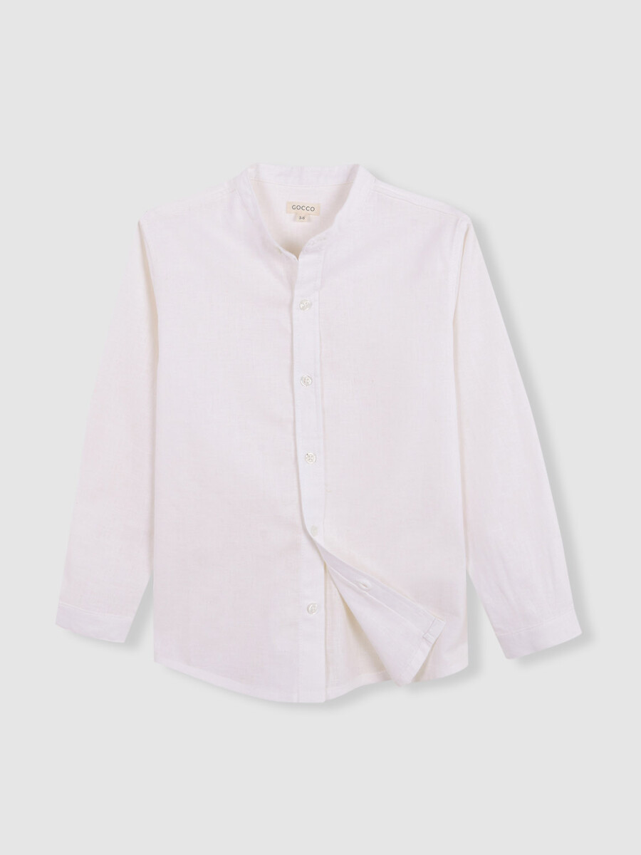Camisa Panadera Lino Blanco