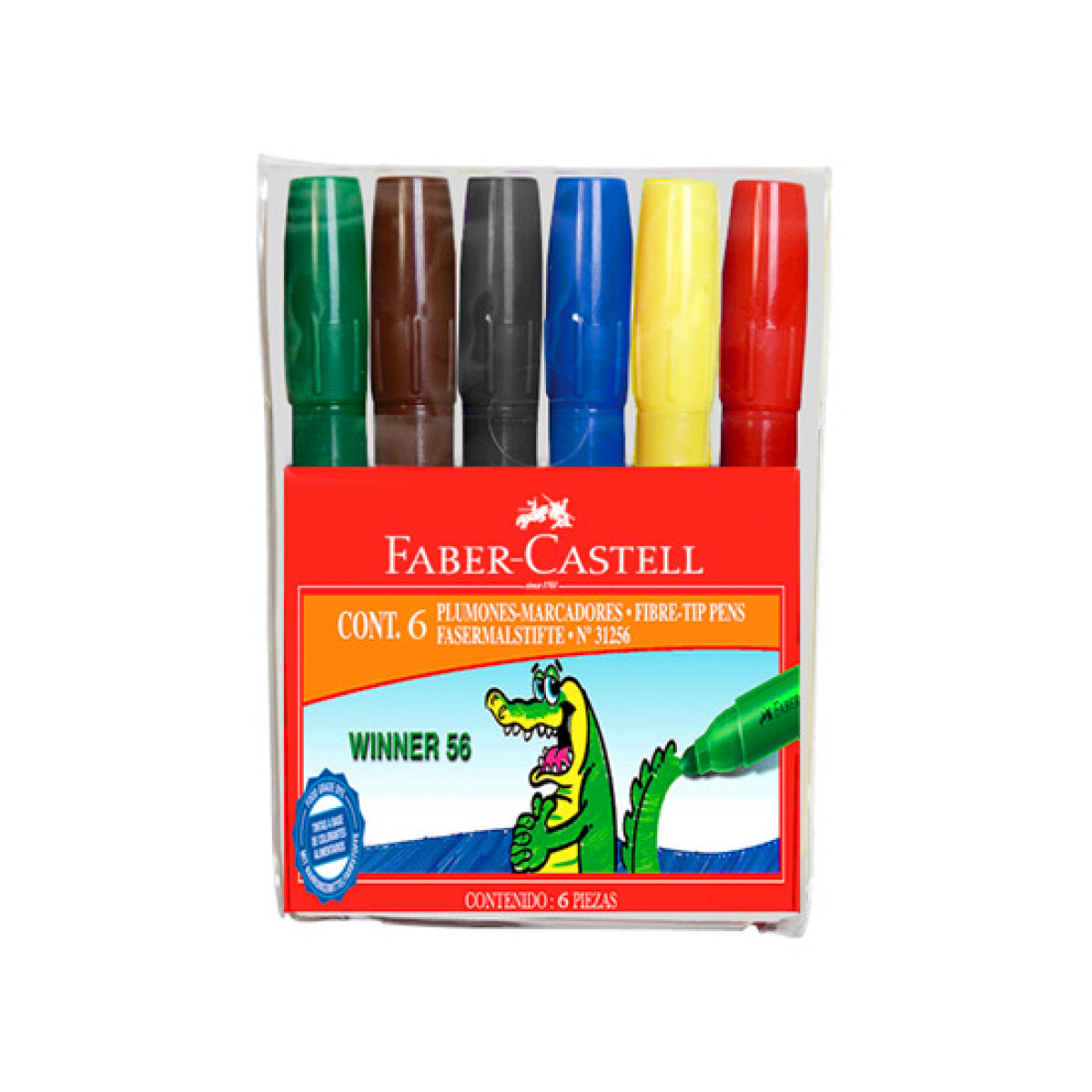 Marcadores Grueso x6 Faber-Castell 