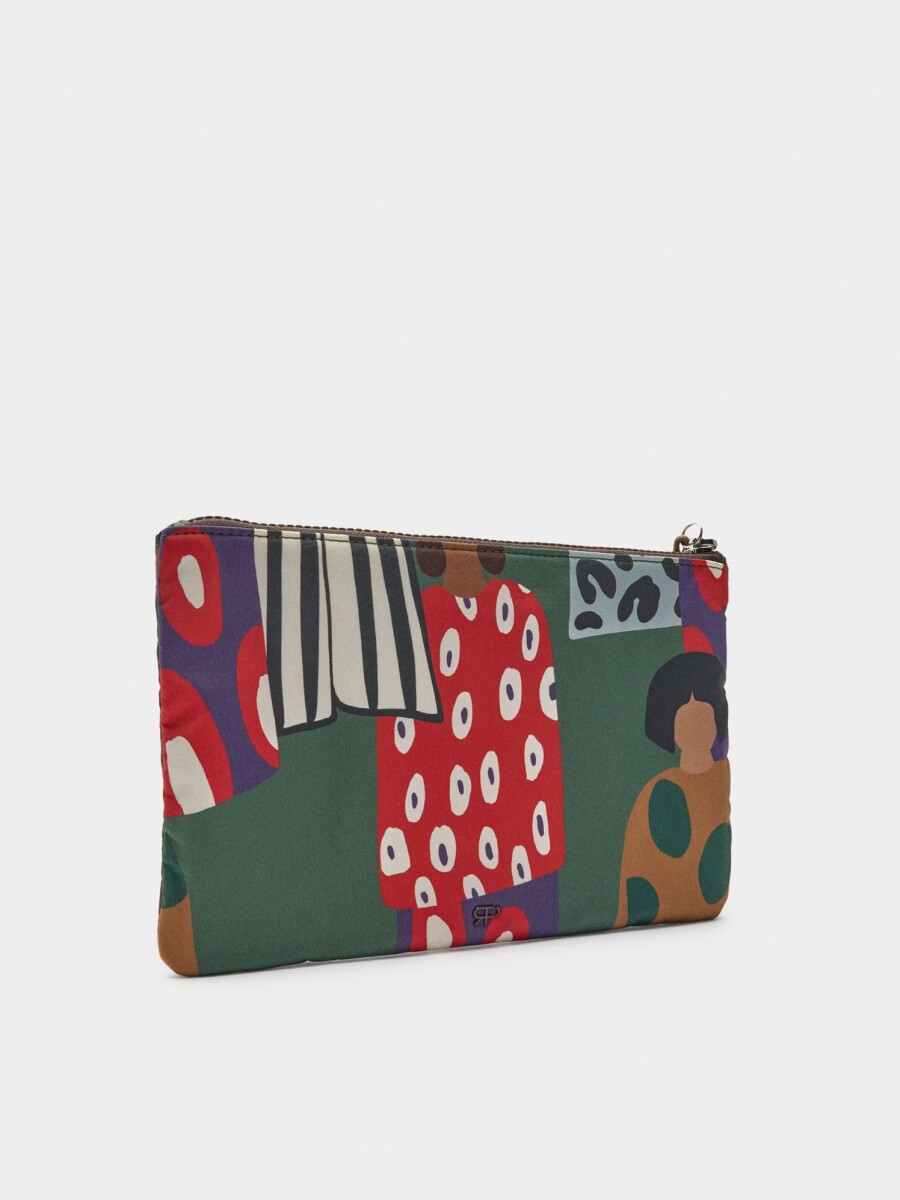 Bolso Multiusos De Nylon Estampada multicolor