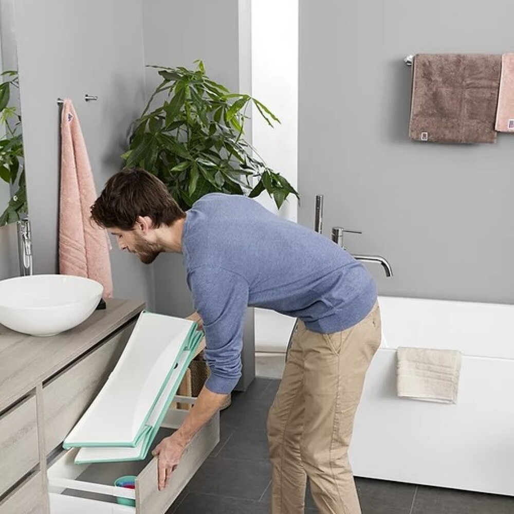 Baño Stokke flexibath set c reposera blanco verde agua