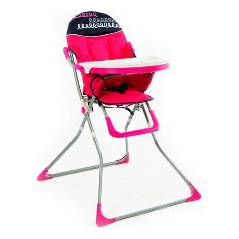 Silla de bebé para comer Bebesit Vectra con cinturón de 5 puntas Rosa