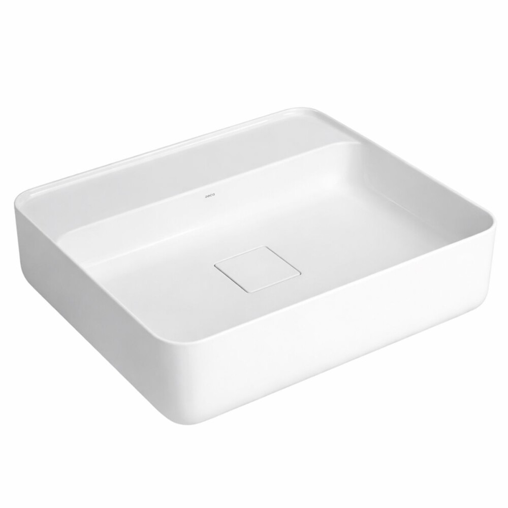 Bacha de apoyo rectangular 50x40 cm c/mesa blanco Deca Bacha De Apoyo Rectangular 50x40 Cm C/mesa Blanco Deca