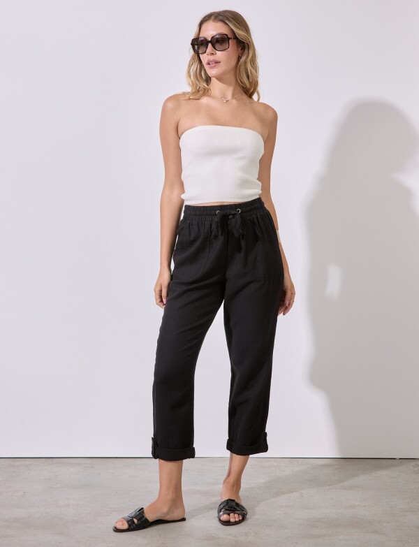 Pantalon Lino NEGRO