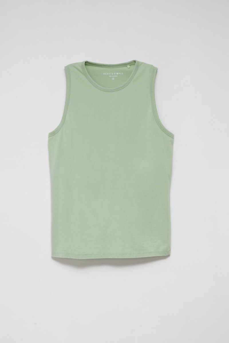 Remera sin manga lavada Verde