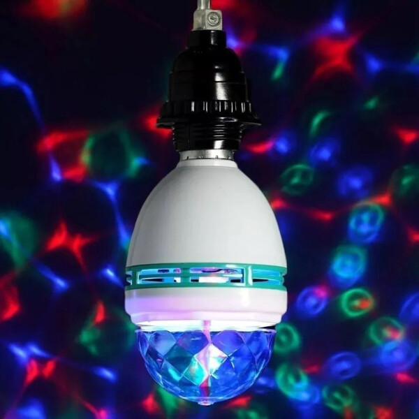 Lámpara Luz Led Luces Rgb Bola Giratoria Colores Discoteca Lámpara Luz Led Luces Rgb Bola Giratoria Colores Discoteca