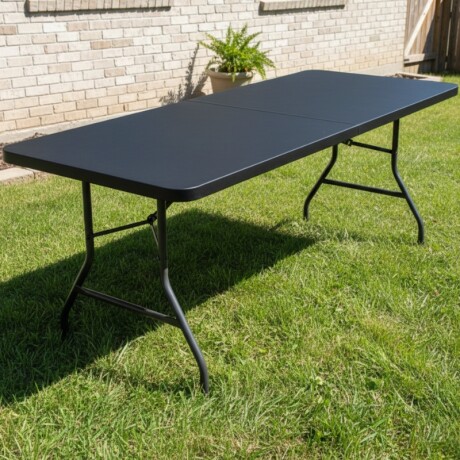 MESA DE EXTERIOR PLEGABLE 1.8M - NEGRA Mesa De Exterior Plegable 1.8M Negra