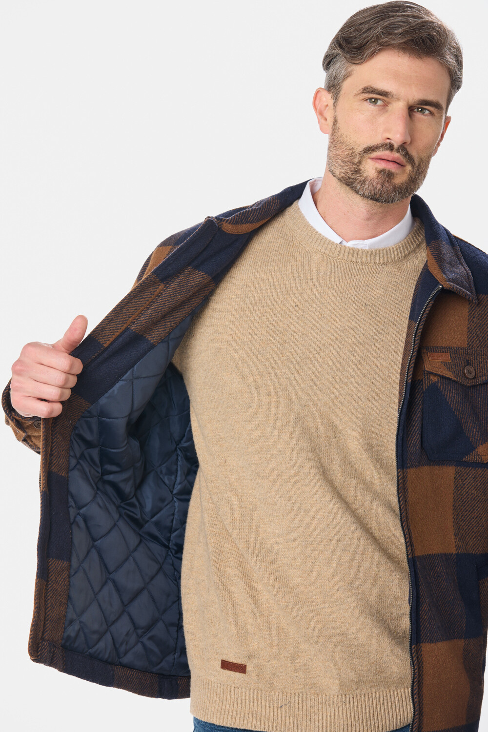 CAMPERA DE ABRIGO DE PAÑO Azul