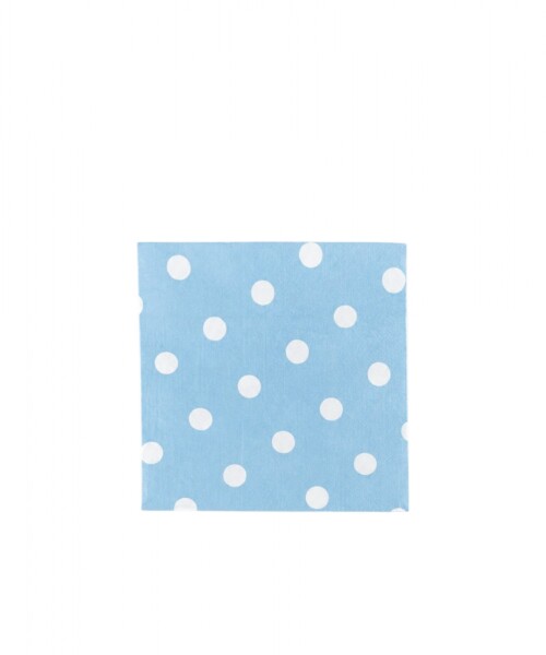 Servilleta 16x16 cm. paquete x 20 CELESTE LUNARES